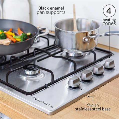 russell hobbs gas hob 4-burner